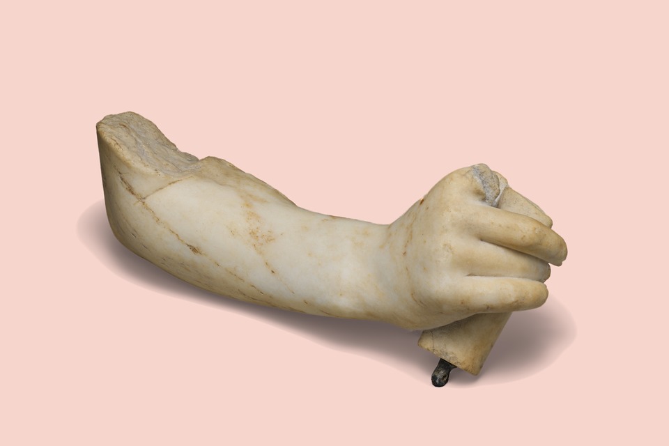 Marble forearm and hand